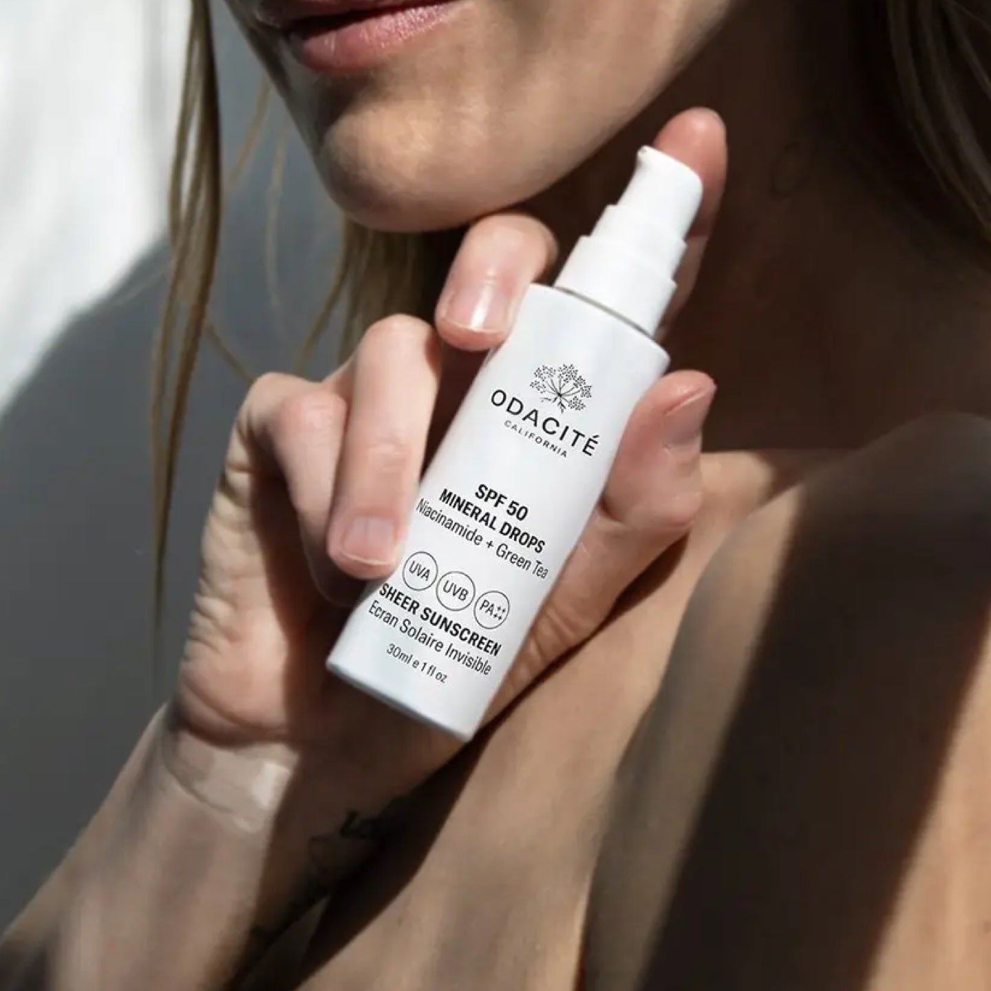 Kremas nuo saulės Odacité Spf 50 Mineral Drops Sheer Sunscreen 30 ml